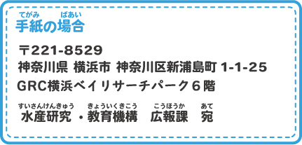 手紙の送付先が記された画像