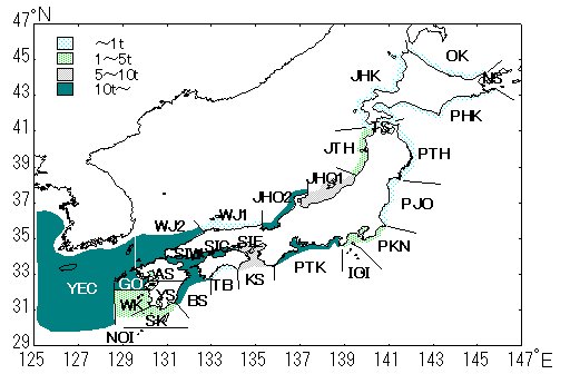 東シナ海・黄海、日本周辺におけるトラフグの分布・回遊及び系群